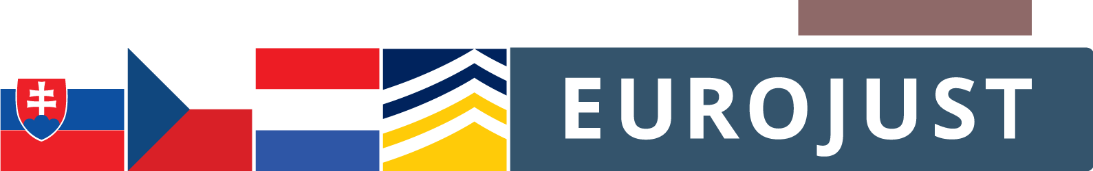 Flags of SK, CZ, NL, logos of Europol and Eurojust